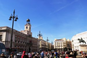 La Puerta del sol à Madrid