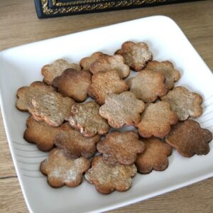 Biscuits à la farine de châtaigne après cuisson