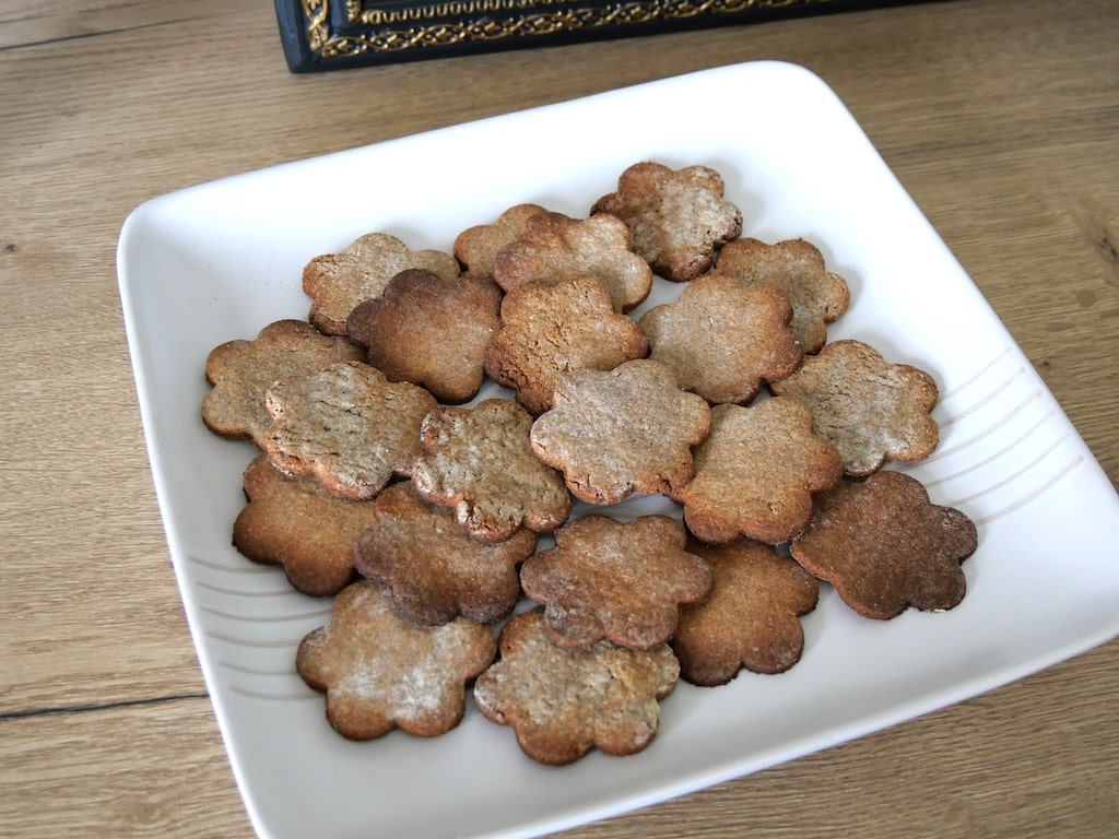 Biscuits à la farine de châtaigne après cuisson