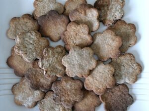 Biscuits à la farine de châtaigne après cuisson