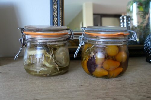 Pickles de tomates et de concombres